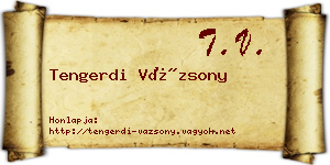 Tengerdi Vázsony névjegykártya